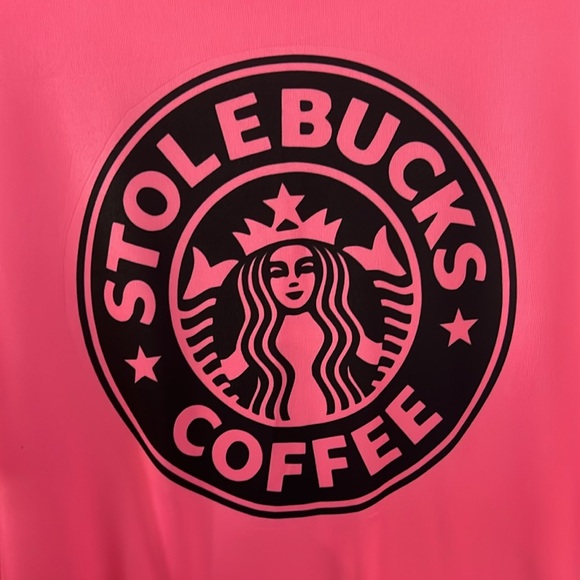 Pink “Stolebucks” Coffee T - Picture 2 of 3